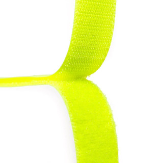 Našívací suchý zips fluorescenčne žltý